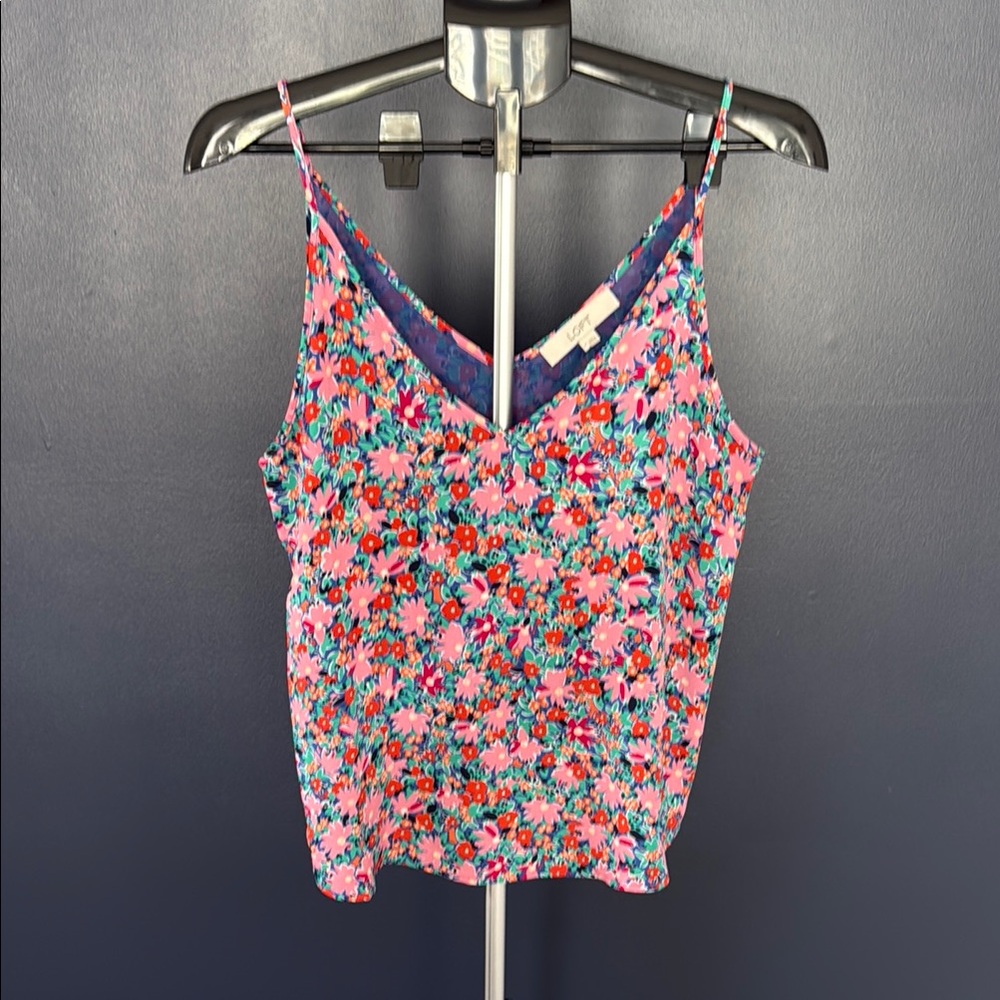 Floral Cami Tank Top | Pink Multicolor Spring Summer Sleeveless Top